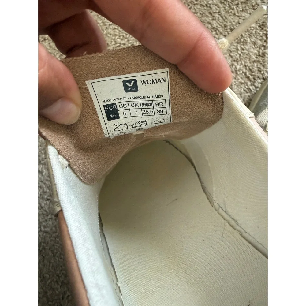 Veja V-10 Womens Sneakers Pink Peach Grey Multi Color Suede Leather Size 9 - Picture 7 of 7